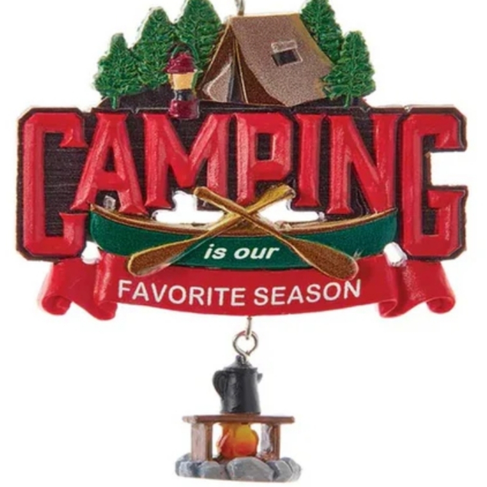 New Camping Is Our Favorite Season Christmas Ornament